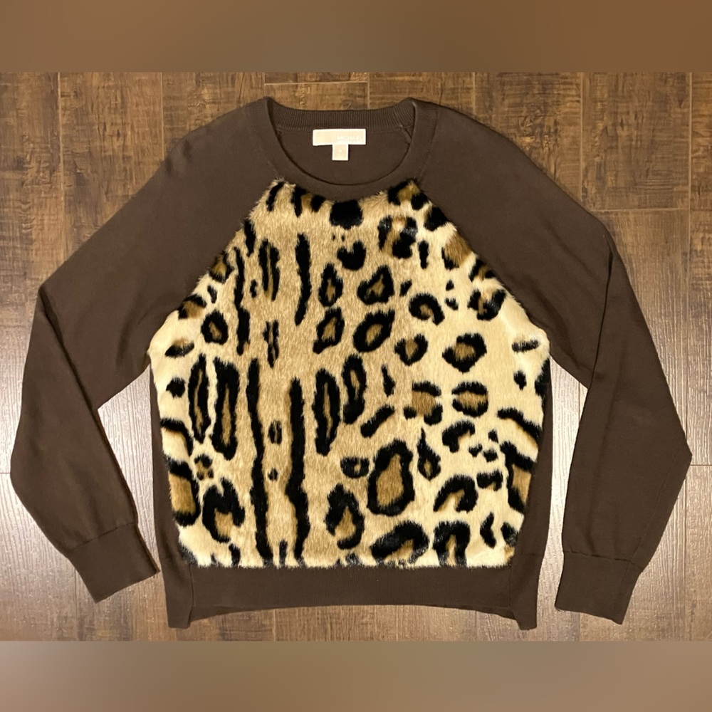NWOT* Michael Kors| Long Sleeve Top with Fur